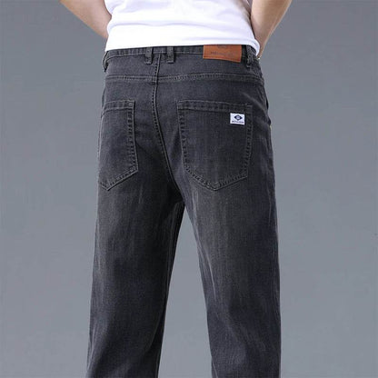 Men's Thin Straight Lyocell Jeans - Casual Comfortable Fashion Trousers - Buy Center US