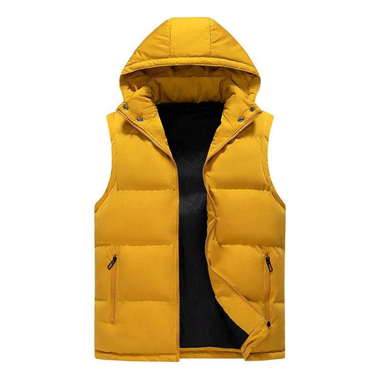 Japanese Hooded Down Vest - Windproof, Thick and Warm for Winter Wear - Buy Center US