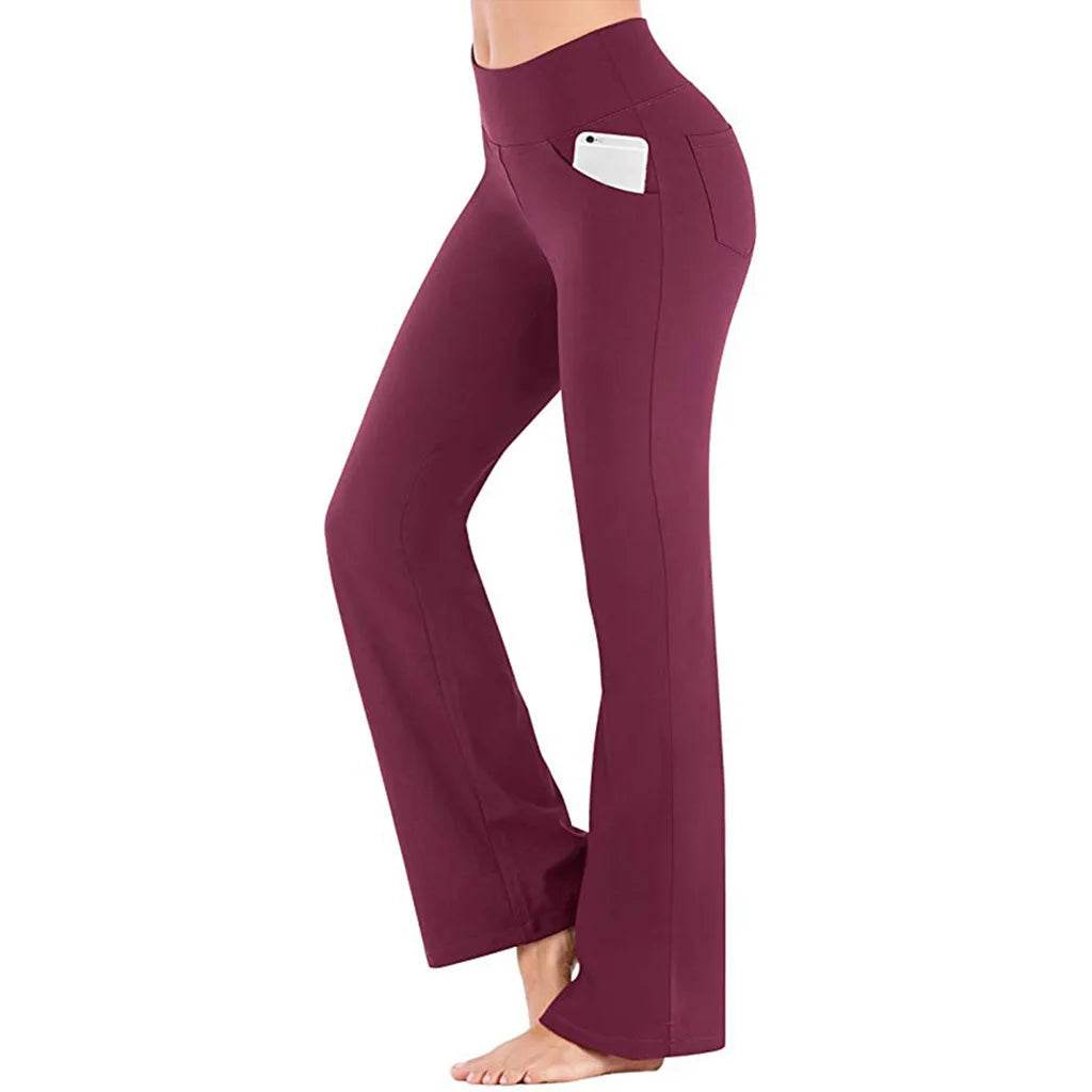 Allukasa High Waist Palazzo Pants - Elegant Slim Fit Trousers for Women - Buy Center US