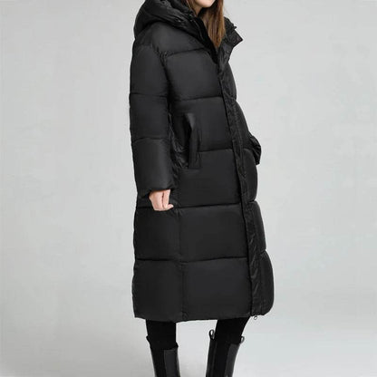 ABRINIC Women’s Hooded PU Down Coat - Oversized Casual Parka - Buy Center US