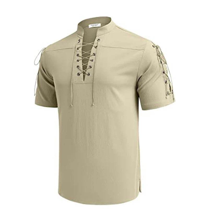 GYM STEEZE Summer Men's V-Neck Shirt - Breathable Casual Short Sleeve - Buy Center US