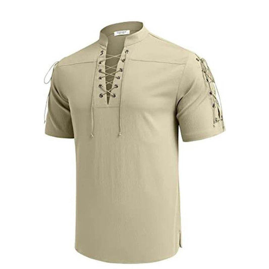 GYM STEEZE Summer Men's V-Neck Shirt - Breathable Casual Short Sleeve - Buy Center US