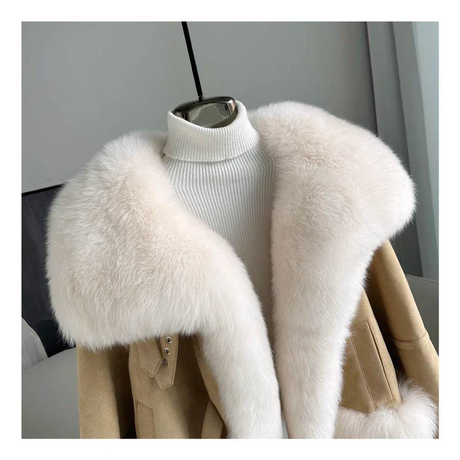 FURTJY Women's Real Fur Coat - Thick Duck Down Jacket for Winter - Buy Center US