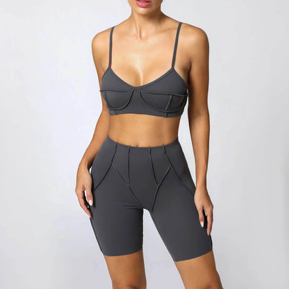 XPSAEG Women's Yoga Outfit Set - Sports Bra & Biker Shorts 2025 - Buy Center US