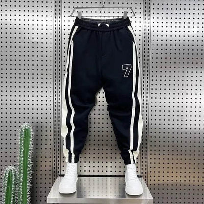 Trendy Striped Color Block Sweatpants - Stylish Men's Harem Trousers - Buy Center US
