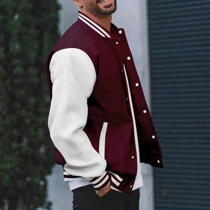 Unisex Bomber Jacket - Casual Hip Hop Patchwork Coat for Spring & Autumn - Buy Center US