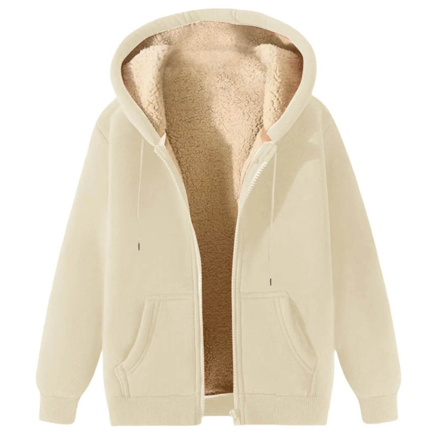 Men's Winter Hooded Jacket - Fleece Lined, Zip Up, Casual Style - Buy Center US