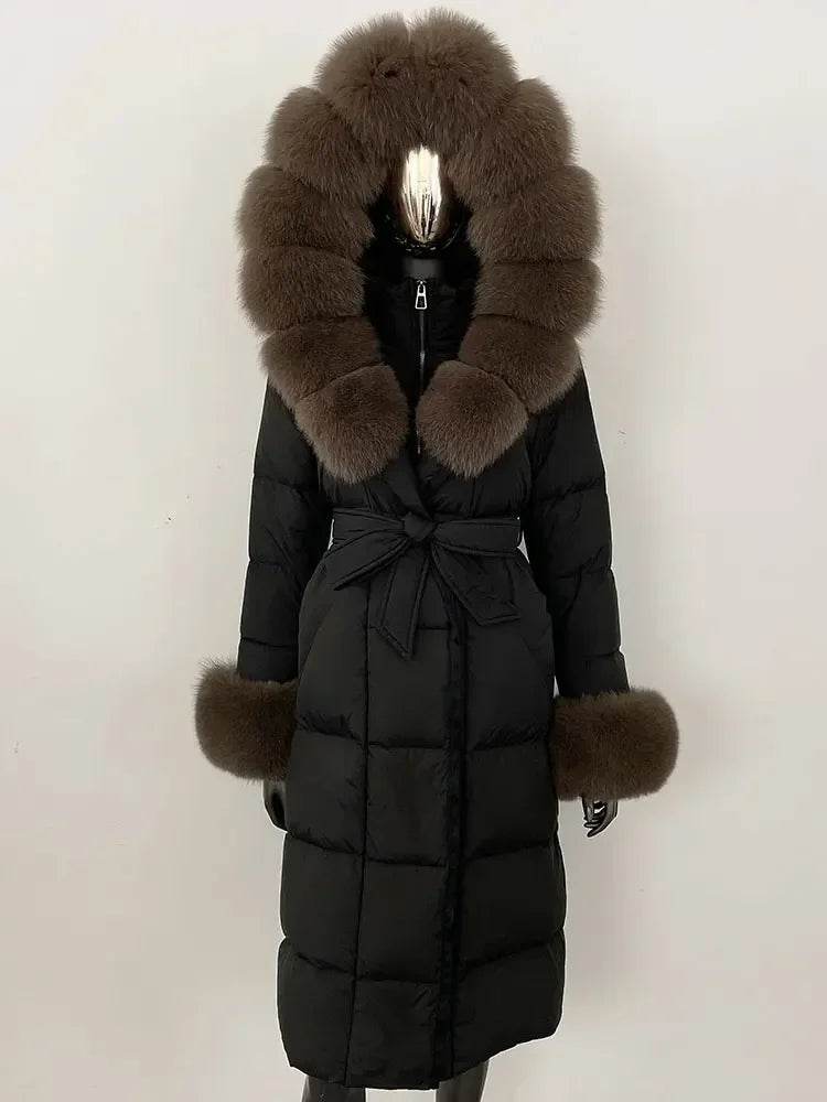Elegant Hooded Women’s Winter Jacket - 90% Duck Down, Warm & Stylish - Buy Center US