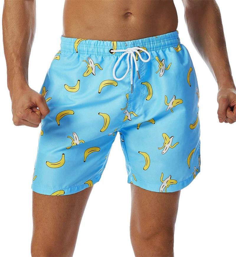 Trendy 3D Pineapple Print Beach Shorts - Surf Board Trunks for Men & Women - Buy Center US