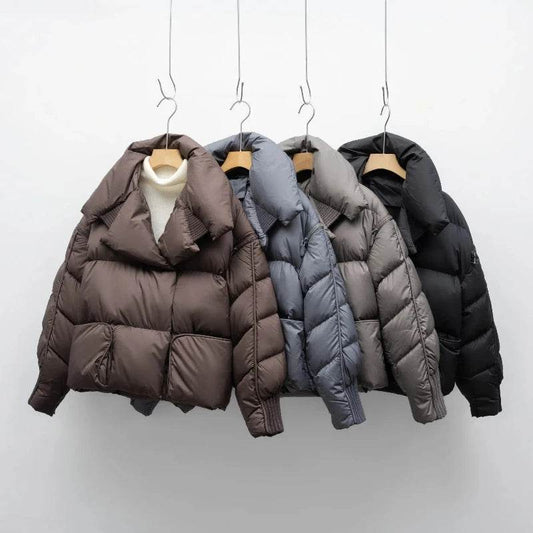 Women's White Duck Down Jacket - Warm Parkas with Removable Sleeves - Buy Center US