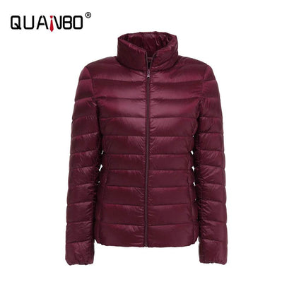 Ultralight Women’s Slim Fit Puffer Jacket - 15 Colors, Windproof Design - Buy Center US