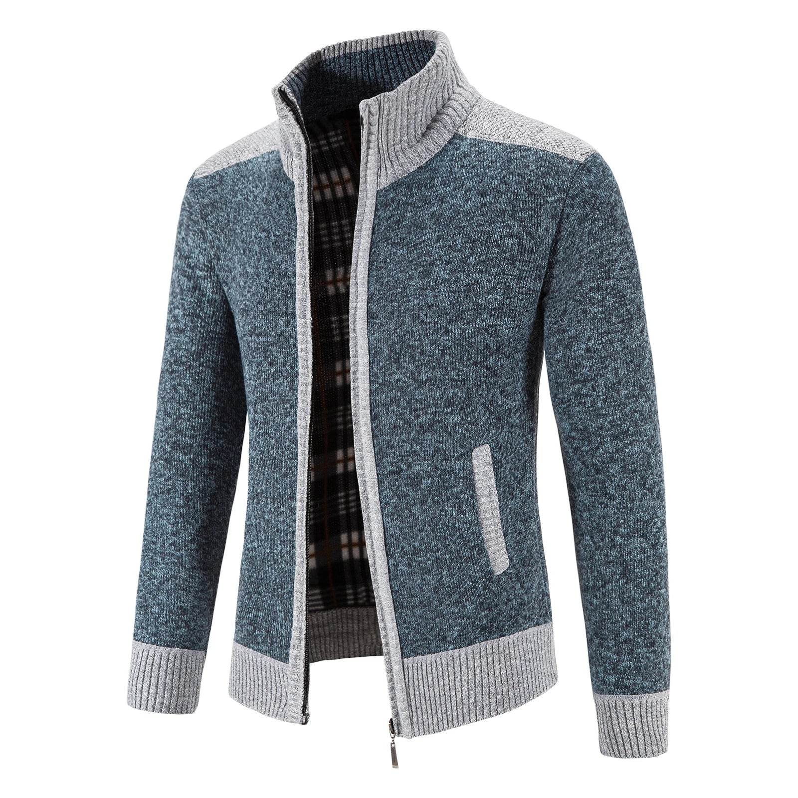 ENWEIGE Men's Fleece Sweater Coat - Warm Knit Zip Windbreaker Jacket - Buy Center US