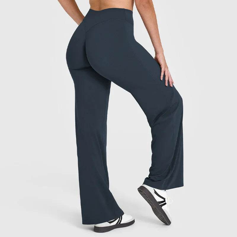 Women's High Waist Yoga Pants - Breathable Wide-Leg Fitness Trousers - Buy Center US