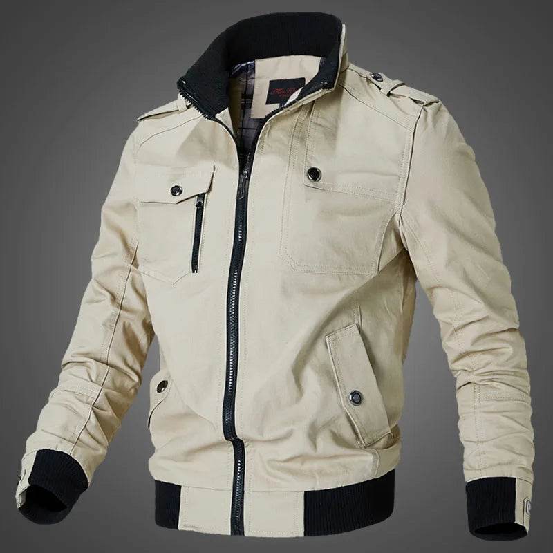 Men's Casual Fashion Military Bomber Jacket - Perfect for All Seasons - Buy Center US