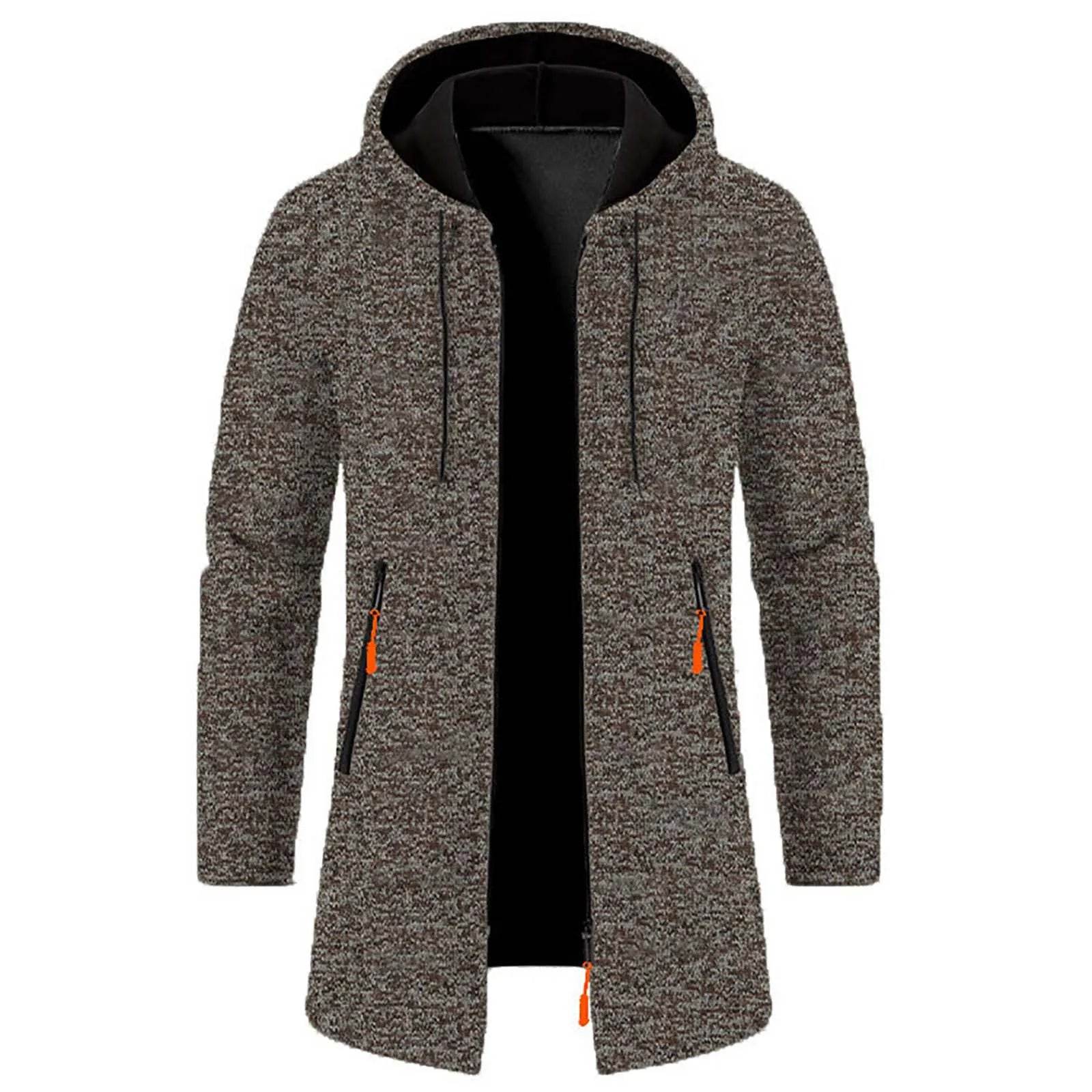 WHooHoo Men's Thin Fleece Jacket - Hooded, Casual Autumn Outerwear - Buy Center US