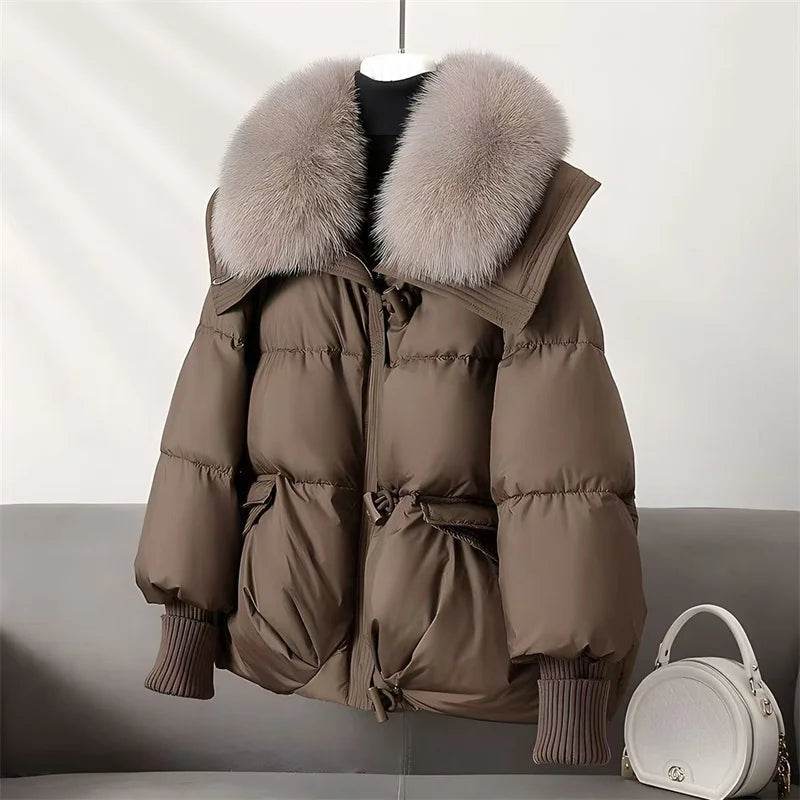Women's Down Cotton-padded Jacket - Korean Style, Thick, Casual Wear - Buy Center US