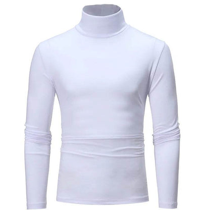 Bigsweety Men's Turtleneck Pullover - Solid Color Slim Fit for Spring - Buy Center US
