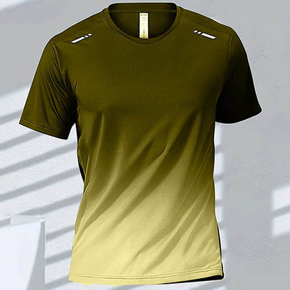 Men's Quick-Drying Gradient T-Shirts - Lightweight Casual Workout Tees - Buy Center US