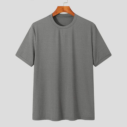 Summer Men's Light Luxury T-Shirt - O-Neck Casual Knitwear, Loose Fit - Buy Center US