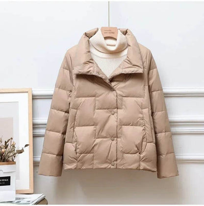 2024 Women's Down Jacket - Minimalist Light Puffer Coat for Winter - Buy Center US