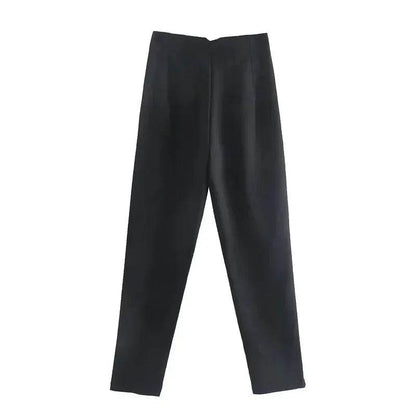 TRAF Women's High Waist Trousers - Formal & Casual Cropped Pants - Buy Center US