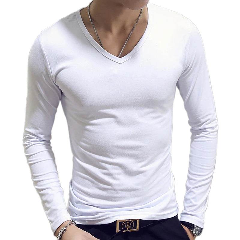 Bigsweety Men's Turtleneck Pullover - Solid Color Slim Fit for Spring - Buy Center US