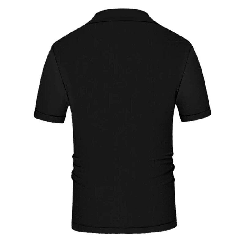Men's Casual Knitted Patchwork Polo Shirt - Breathable Short Sleeve T-Shirt - Buy Center US