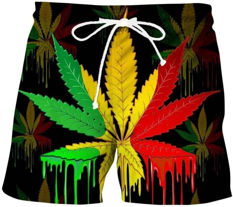 Men's 3D Print Beach Shorts - Casual Quick Drying Summer Swimwear - Buy Center US