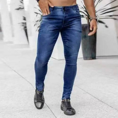 WQAFVG High-Waisted Skinny Jeans for Men - Stretch Slim Fit Trousers - Buy Center US