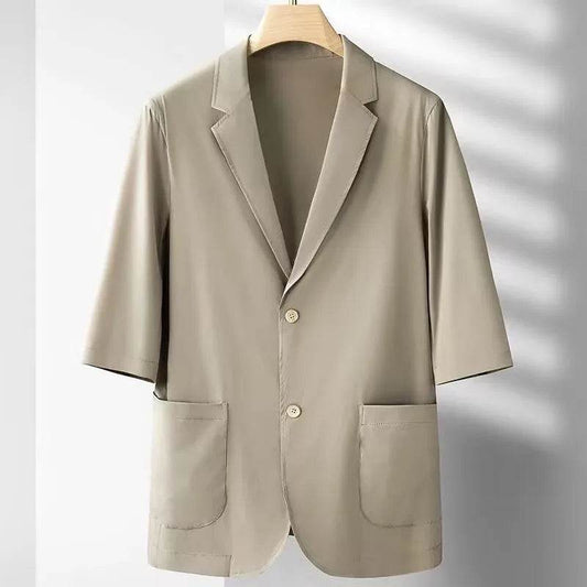 GPBD Men's Summer Casual Suit Top - Breathable Loose Fit, Solid Color - Buy Center US