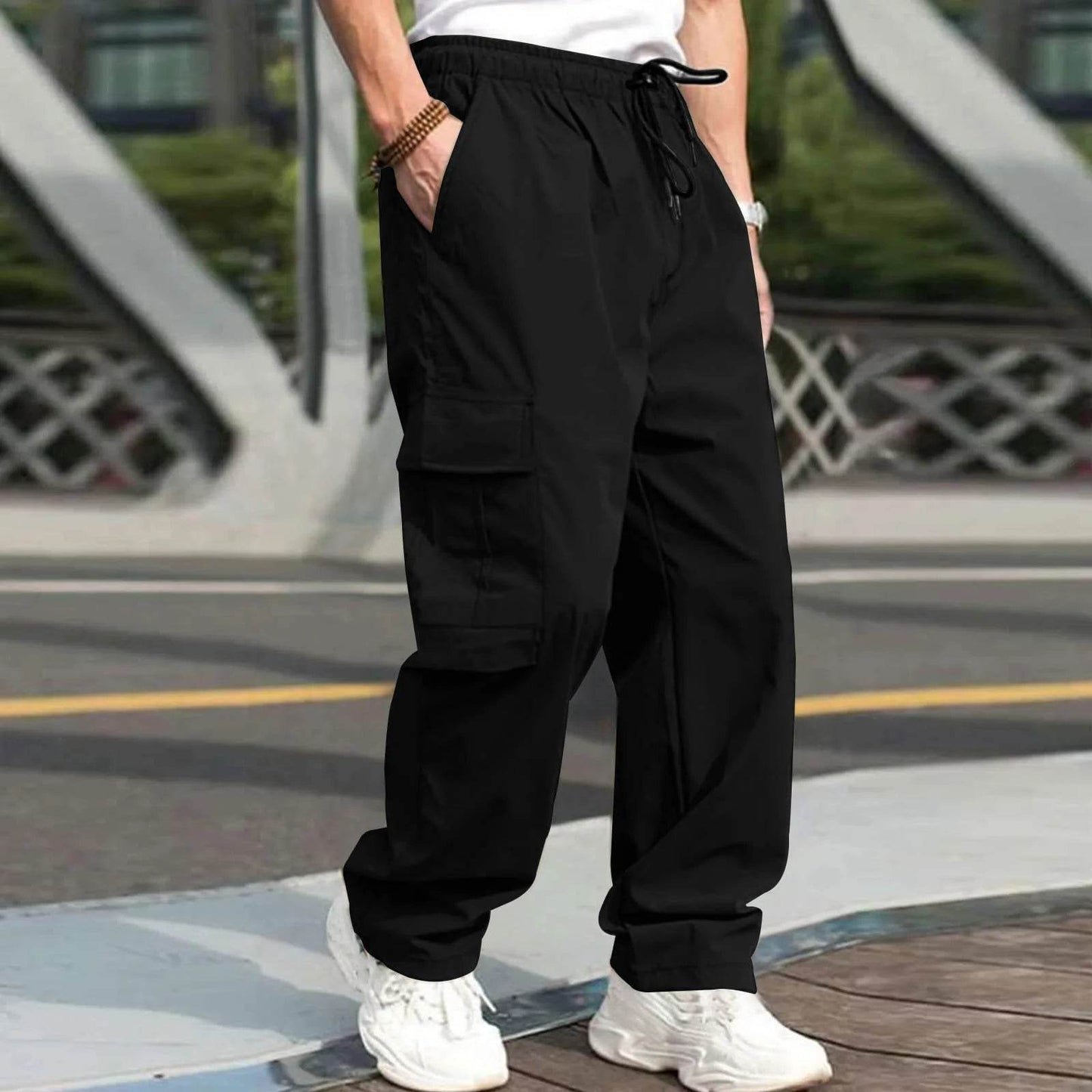 Casual Loose Straight Tube Pants - Men’s Fashionable Streetwear for Spring - Buy Center US
