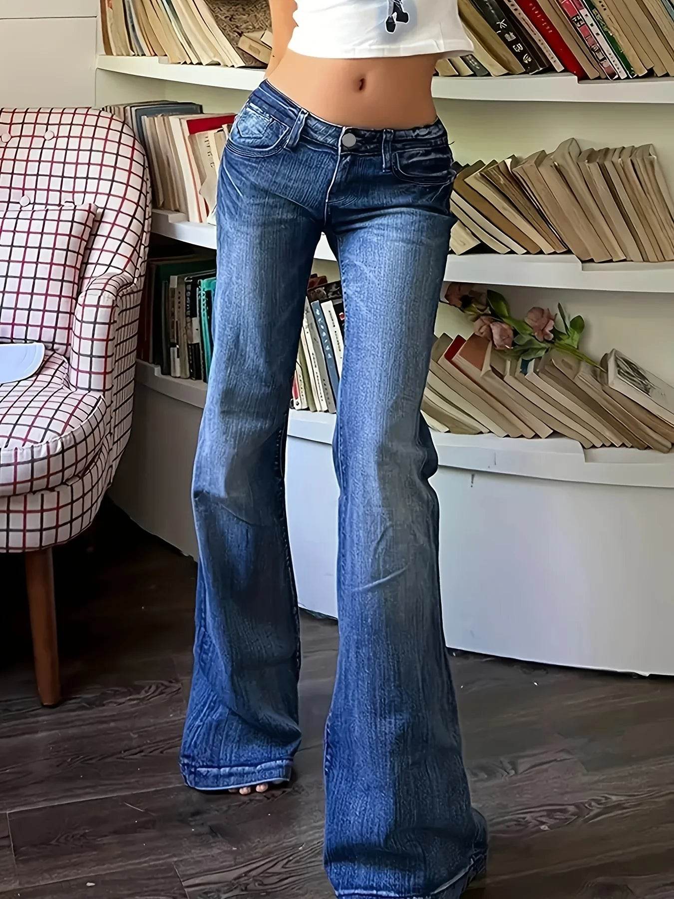 Women's Slim Boot Cut Jeans - All-Match Denim Pants by LEEYOVEE - Buy Center US