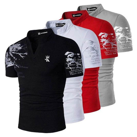 Dingshite Men's Casual Golf Polo Shirt - Short Sleeve, Solid Color Design - Buy Center US