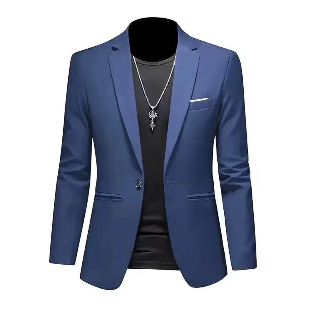 King Billion Men's Casual Business Suit Jacket - Slim Fit, Single Button - Buy Center US