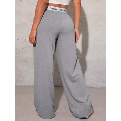 Women's High Waist Wide Leg Pants - Casual Solid Color Style - Buy Center US