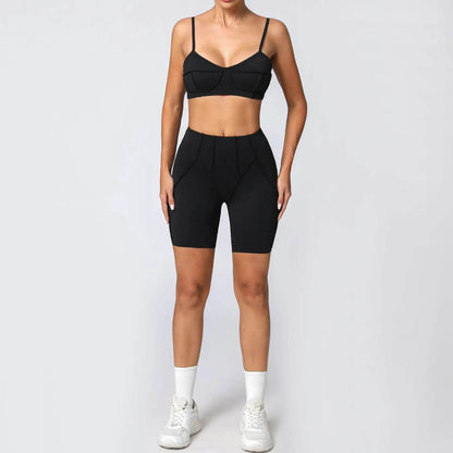XPSAEG Women's Yoga Outfit Set - Sports Bra & Biker Shorts 2025 - Buy Center US