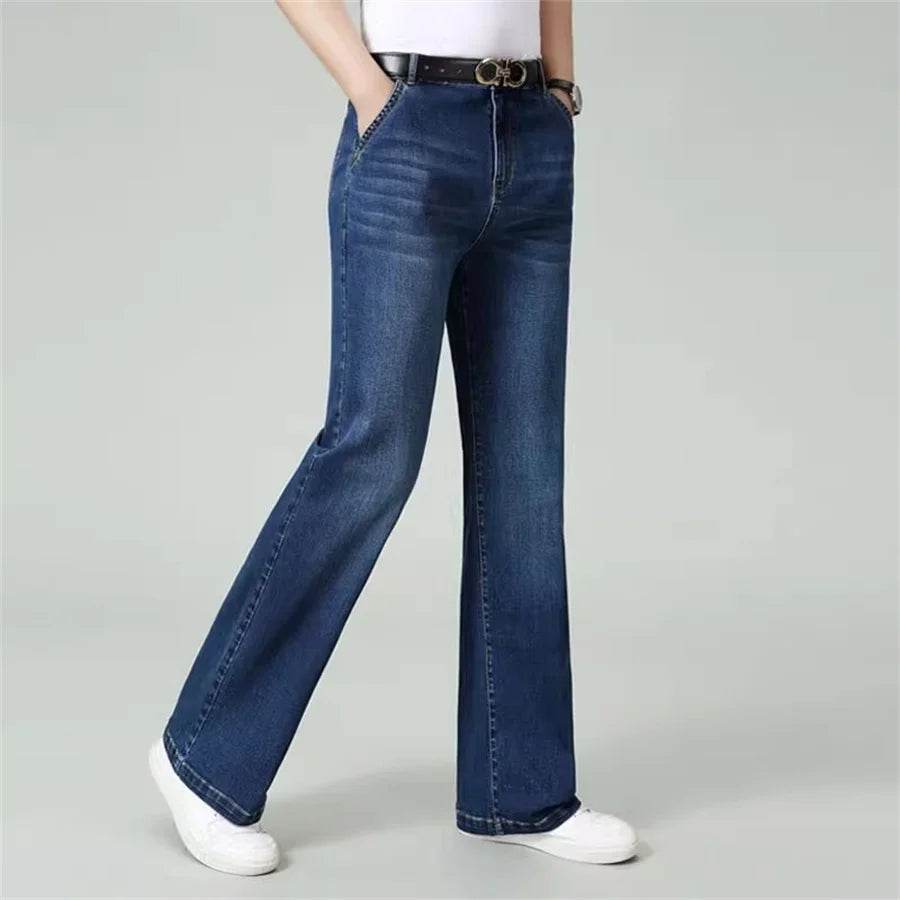 Men's High Quality Summer Straight Leg Jeans - Casual Lightweight Fit - Buy Center US