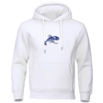 Fashion Fish Fossils Printed Hoodie - Casual Street Pullover for Couples - Buy Center US