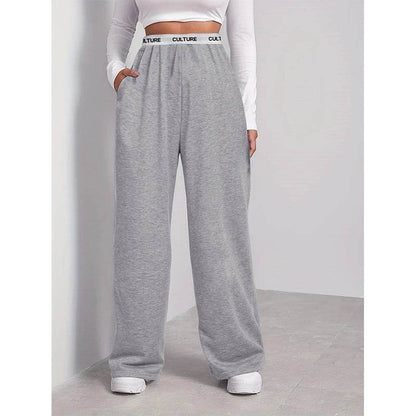 Women's High Waist Wide Leg Pants - Casual Solid Color Style - Buy Center US