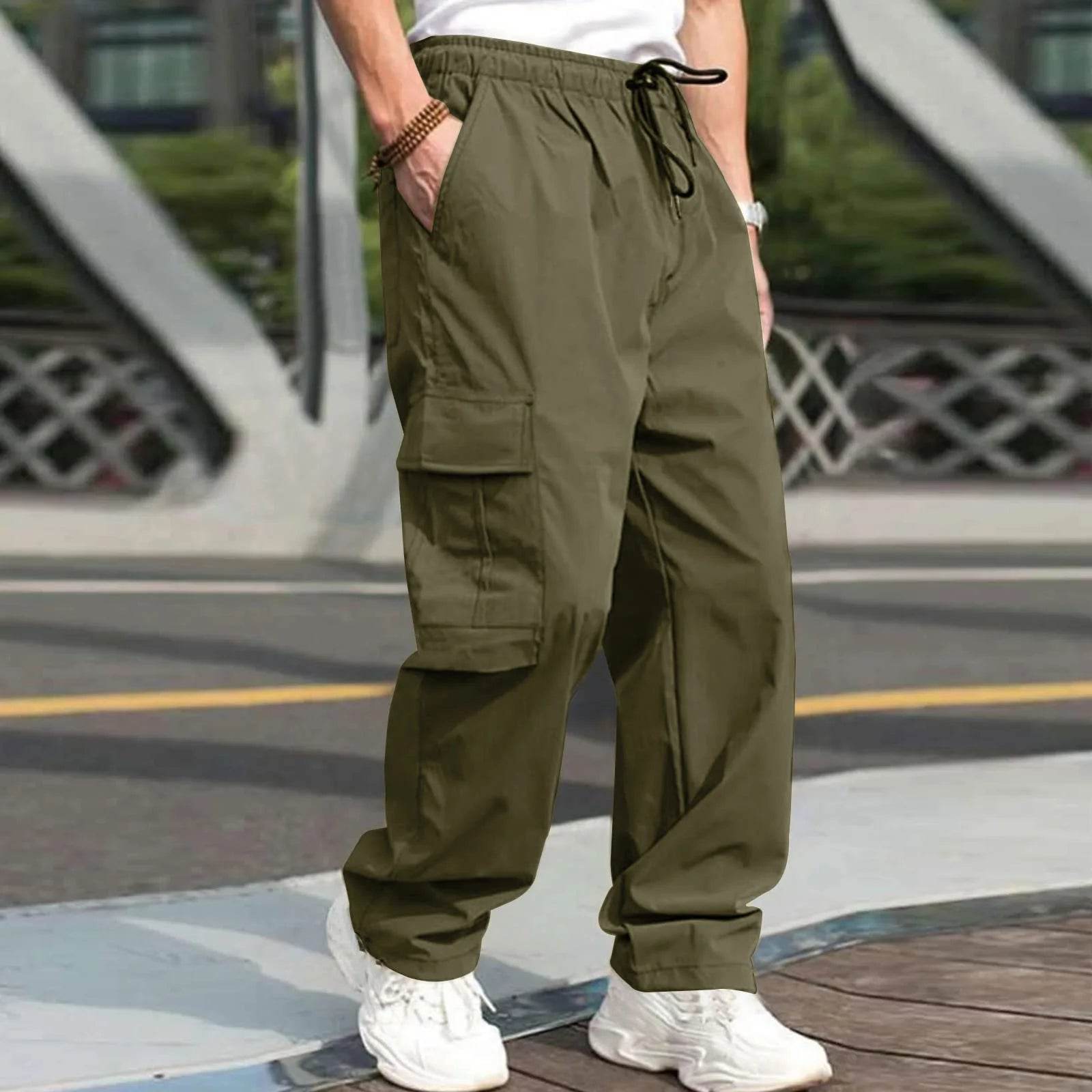 Casual Loose Straight Tube Pants - Men’s Fashionable Streetwear for Spring - Buy Center US