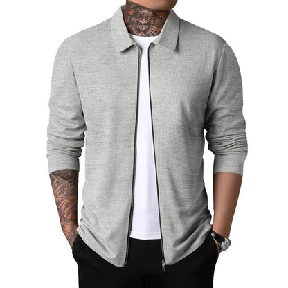 2024 Men's Casual Zipper Jacket - Spring & Autumn Long Sleeve Coat - Buy Center US