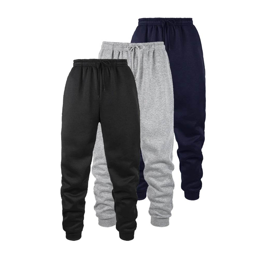 Men's Casual Jogging Pants - Solid Color Fitness Sweatpants for Home - Buy Center US