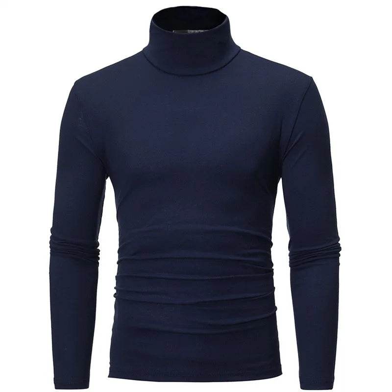 Men's Casual Slim Fit Turtleneck Pullover - Lightweight & Breathable Top - Buy Center US