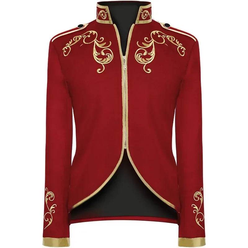 Qj Cinga British Style Embroidered Flower Suit - Wedding Party Blazer - Buy Center US