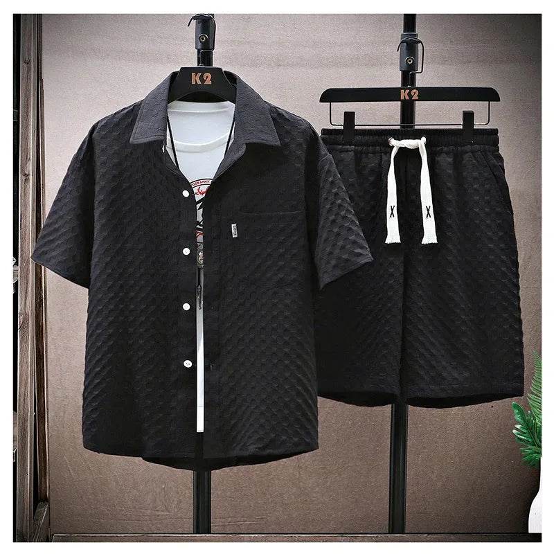 Casualsuit Men's Vintage Short Sleeve Sport Suit - Lightweight Summer 2024 - Buy Center US