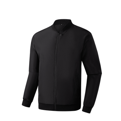 Men's Casual Thin Baseball Collar Jacket - Solid Color, Loose Fit for Spring - Buy Center US