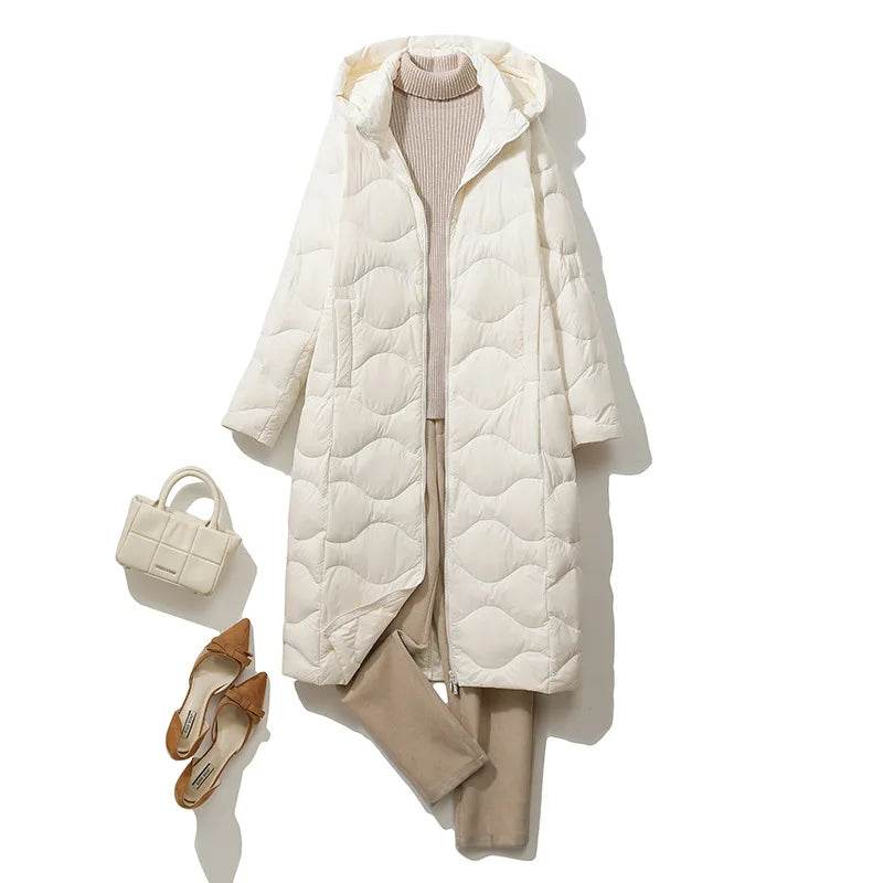 Women’s Lightweight Hooded Down Jacket - Stylish & Warm for Winter - Buy Center US
