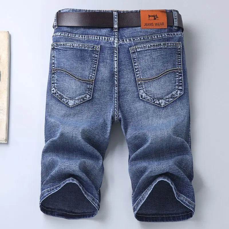 2025 Men's Slim Fit Jeans - Stylish Blue Summer Shorts for Casual Wear - Buy Center US
