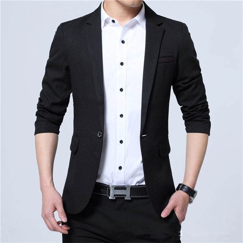 DEE MOONLY Casual Slim Fit Blazer - Spring & Autumn Men's Jacket - Buy Center US