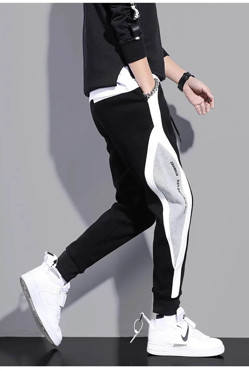 2024 Men's Casual Sports Pants - Loose Fit Patchwork Running Trouser - Buy Center US